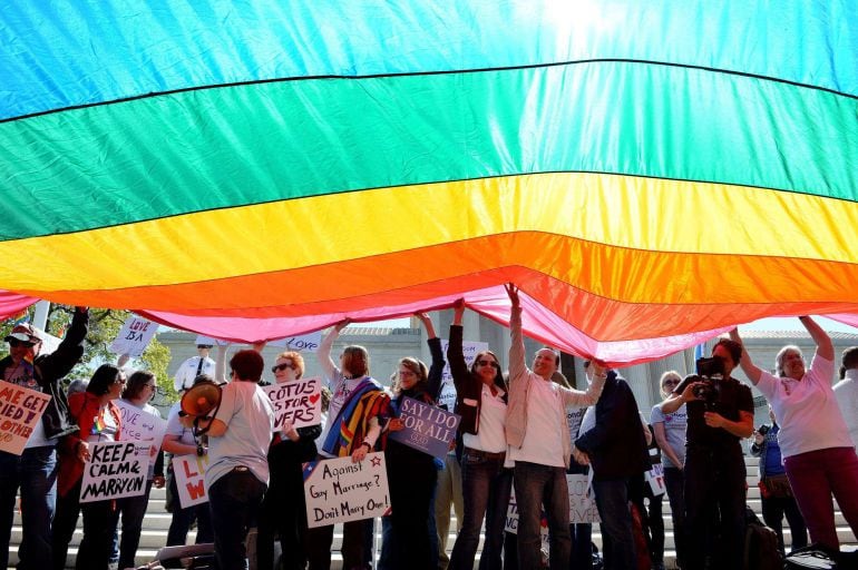 Protestas en Washington a favor de los derechos del colectivo LGTB