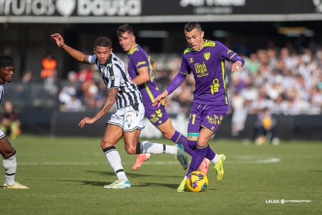 El jugador del Málaga Yanis Rahmani, en el partido contra el Castellón en el estadio de Castalia