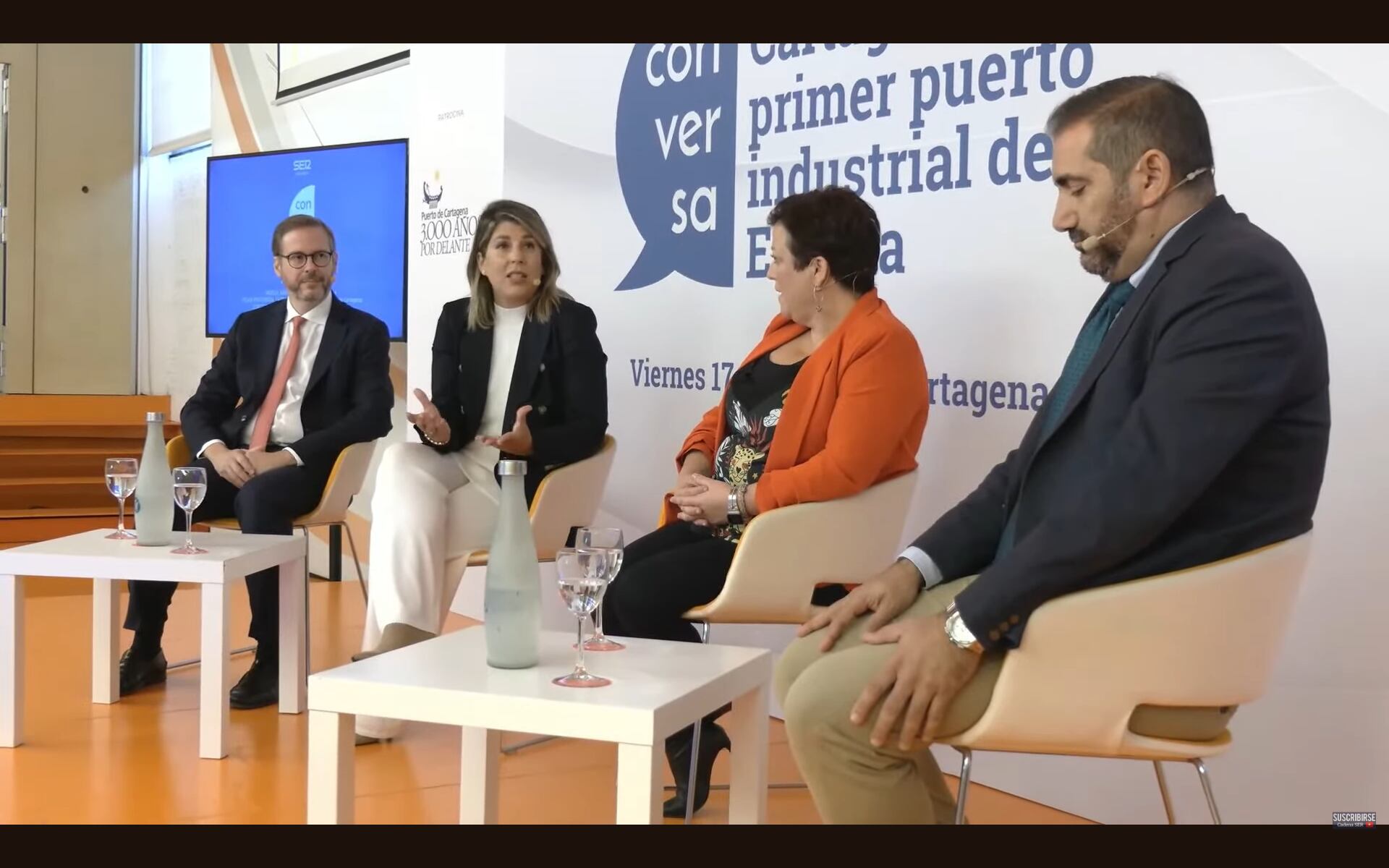 Mesa redonda en el foro 'Conversa' con Noelia Arroyo, alcaldesa de Cartagena