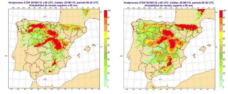 Las nevadas volverán a cobrar protagonismo el fin de semana, según la información de AEMET.