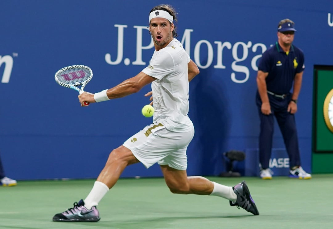 Feliciano López, durante su partido de hoy en el US Open