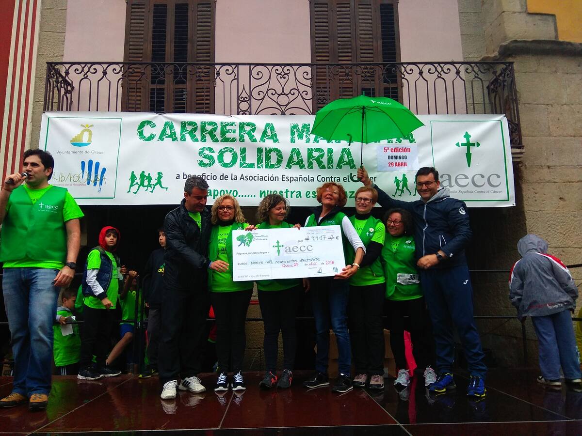 La V Carrera/Marcha Solidaria de Graus recauda 9.917 euros para el cáncer