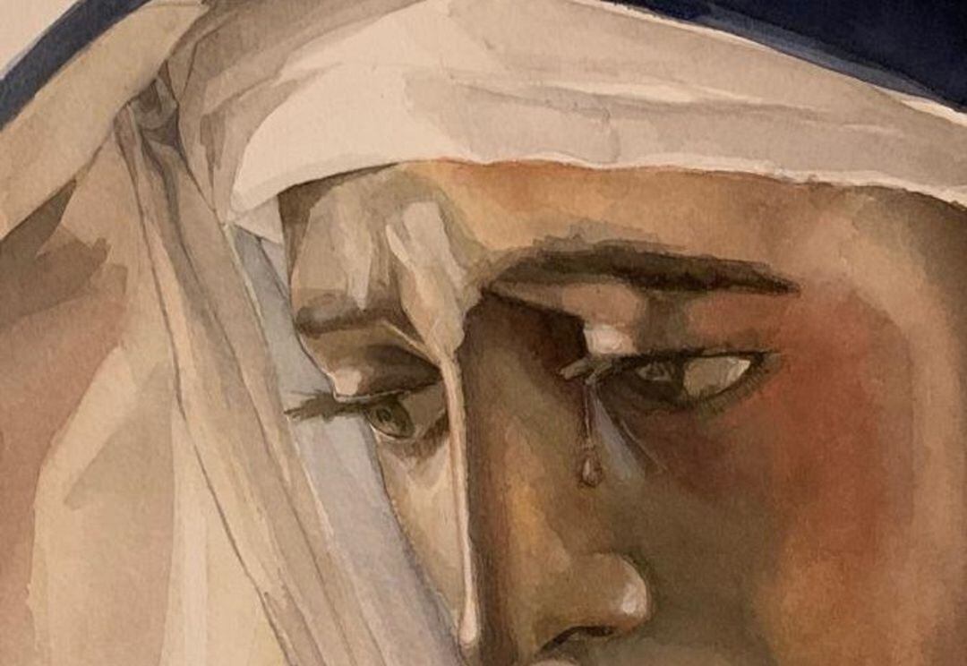 Pintura expuesta en el Ayuntamiento de Sevilla dentro de la exposición “Universo Amarguras”, dentro de los actos conmemorativos del centenario de la marcha “Amarguras”