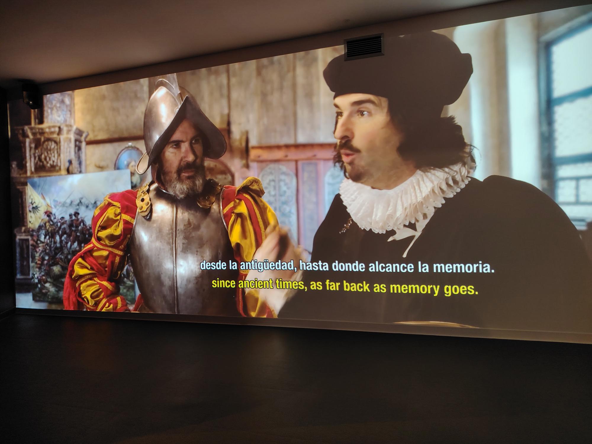 Toño L’Hotellerie y Jorge Andolz dando vida al capitán de los Tercios, Diego Castán, y al pintor, Alonso de Herrera