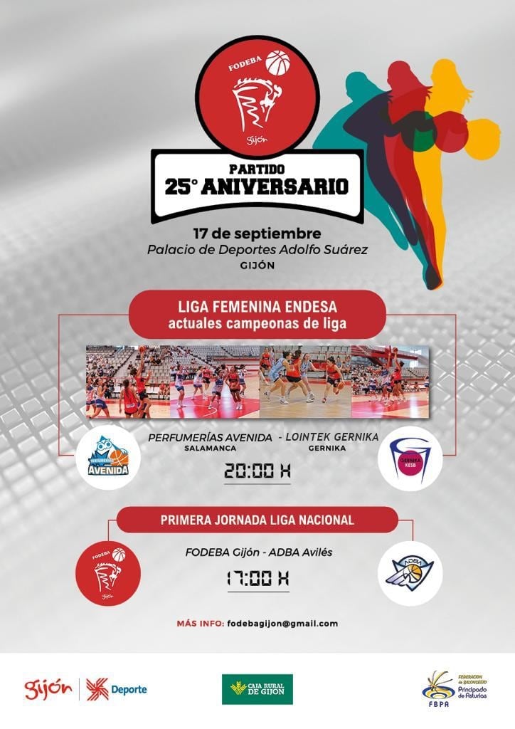 Cartel de partidos del 25 aniversario del Fodeba