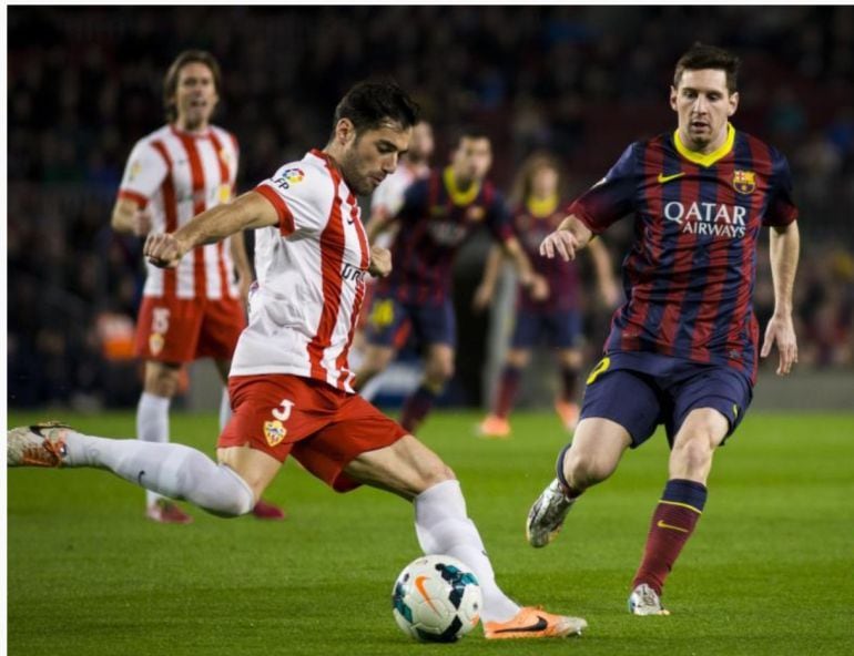 Trujillo en el partido contra el Barça la pasada temporada