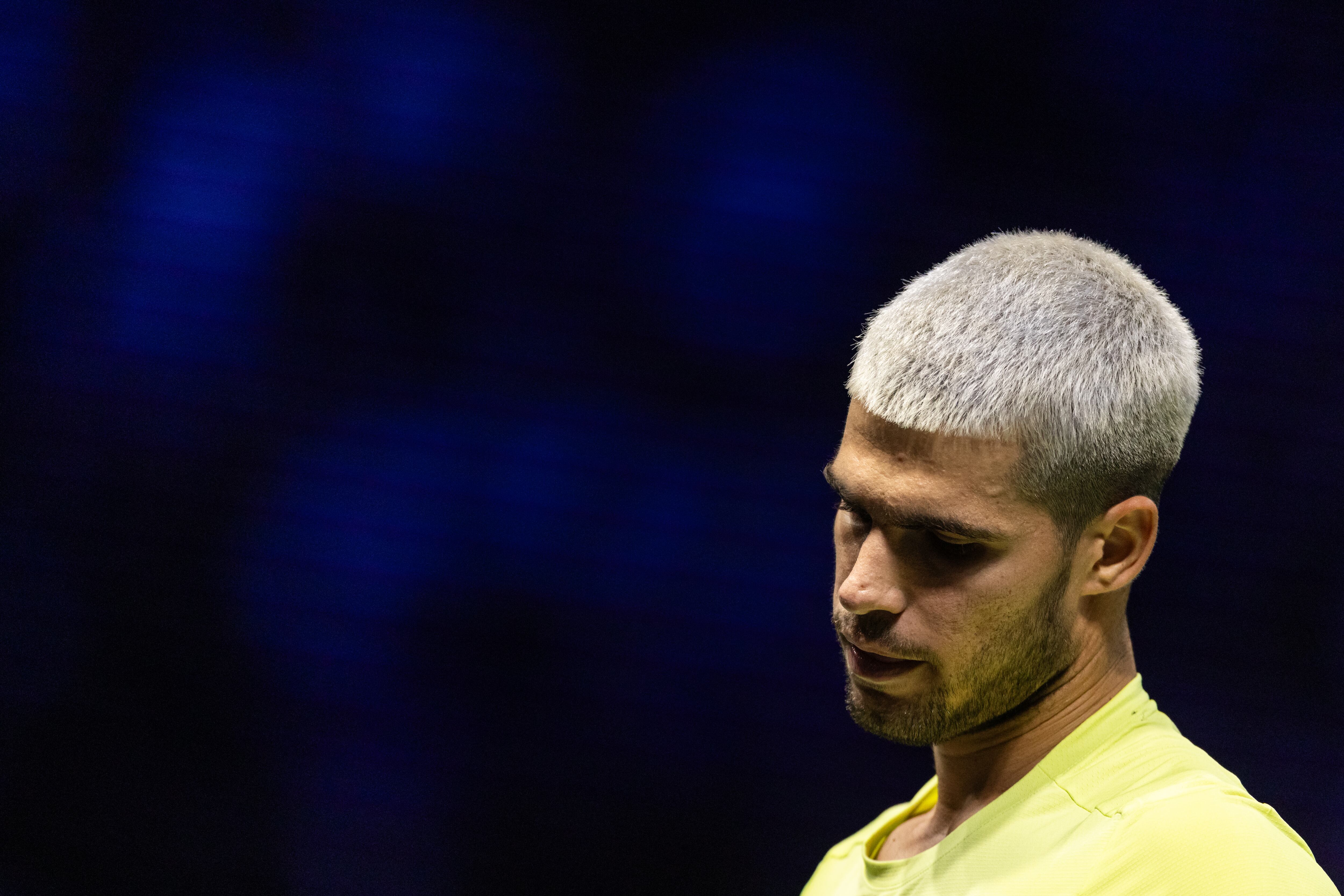Carlos Alcaraz, durante su partido ante Cameron Norrie en París
