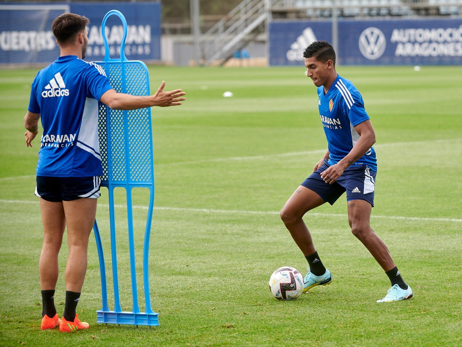 Gabi Fuentes, durante un entrenamiento en la Ciudad Deportiva