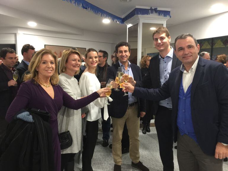 Sagreras, con los diputados Company, Riera y Prohens