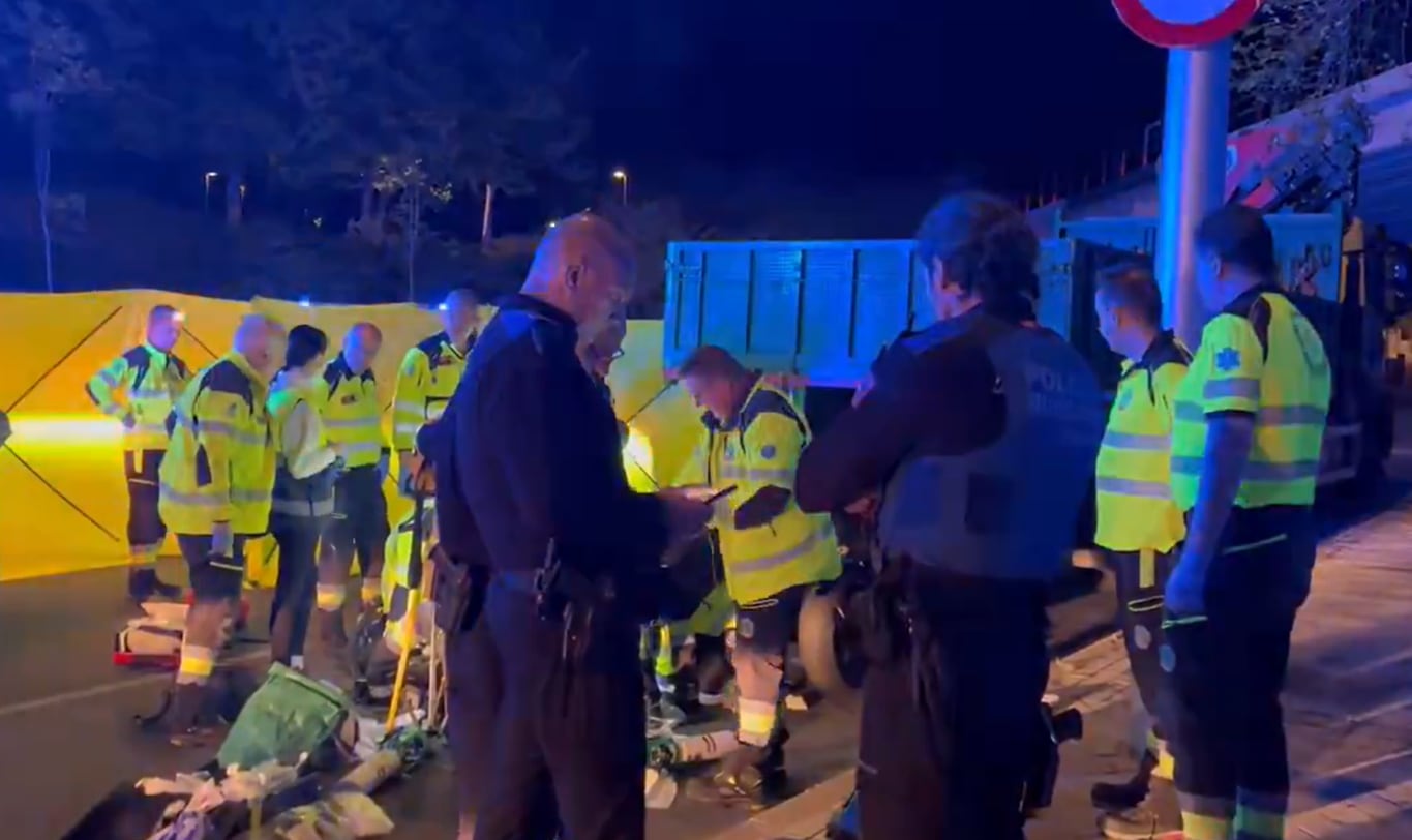 Imágenes de Emergencias Madrid en el lugar de los hechos