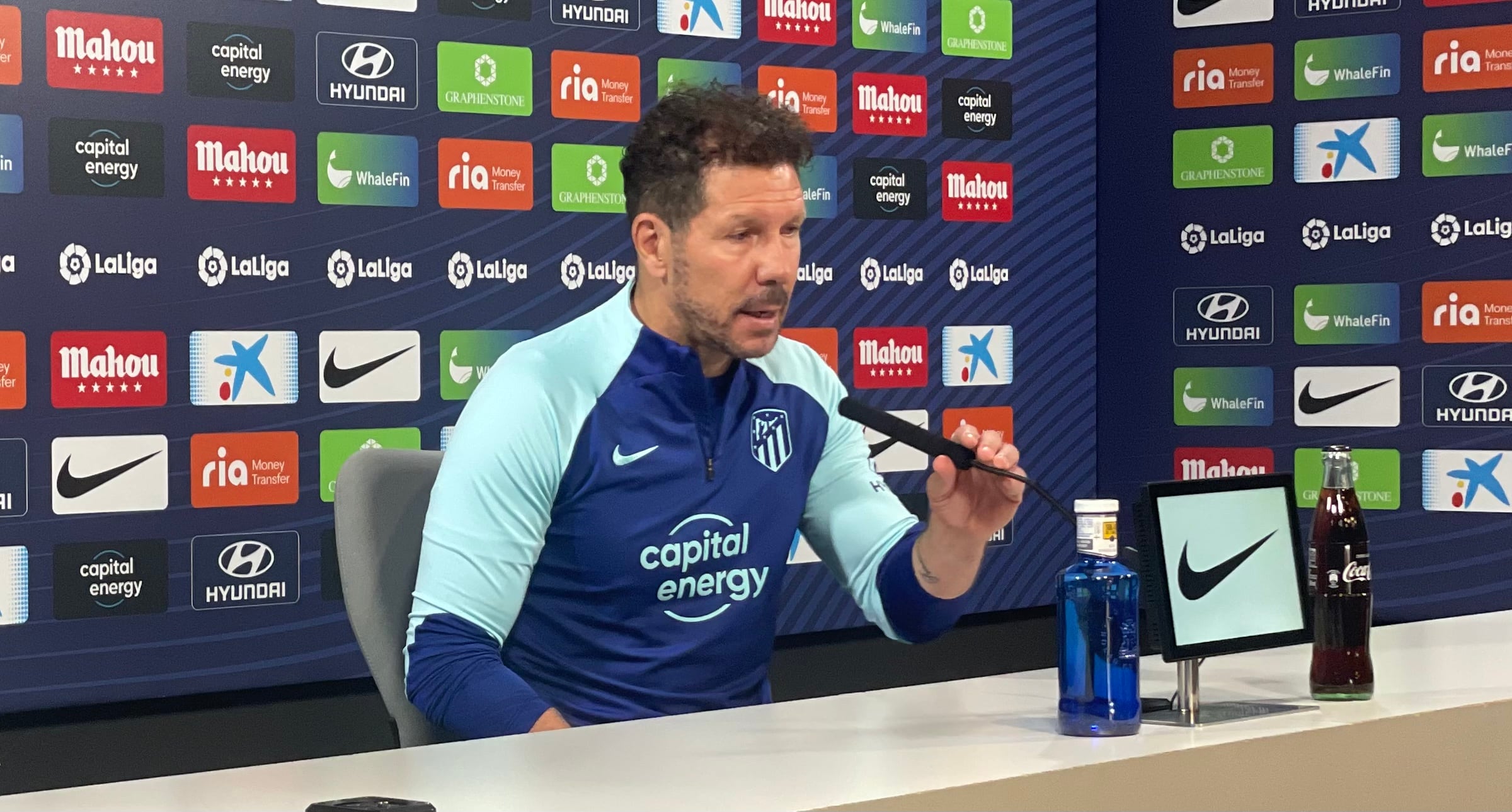 Diego Pablo Simeone, en la previa del Atlético de Madrid - Real Sociedad