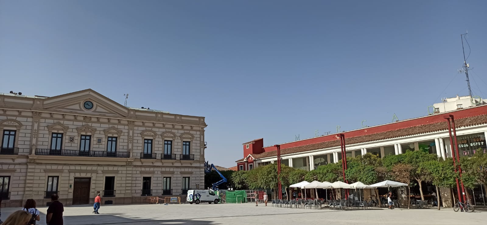 Obras de la Plaza de España en Alcázar de San Juan