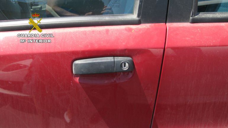 Imagen de uno de los coches forzados