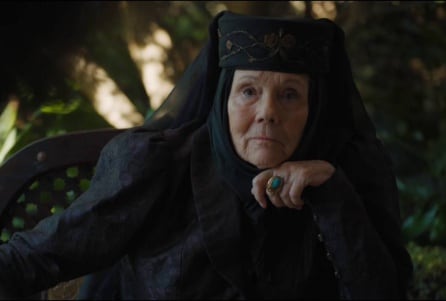 Olenna Tyrell en su despedida de la serie