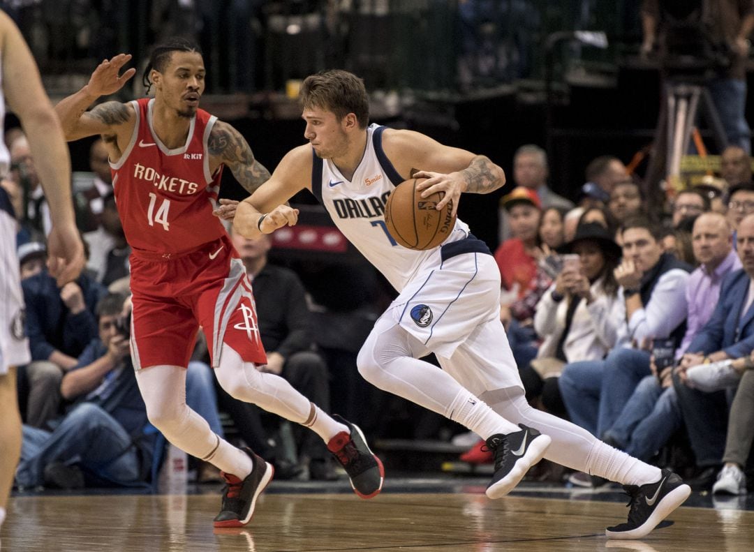 Doncic durante el partido contra Houston