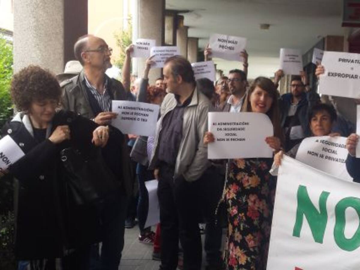 Protesta por el cierre de las oficinas de la Tesorería de la Seguridad Social