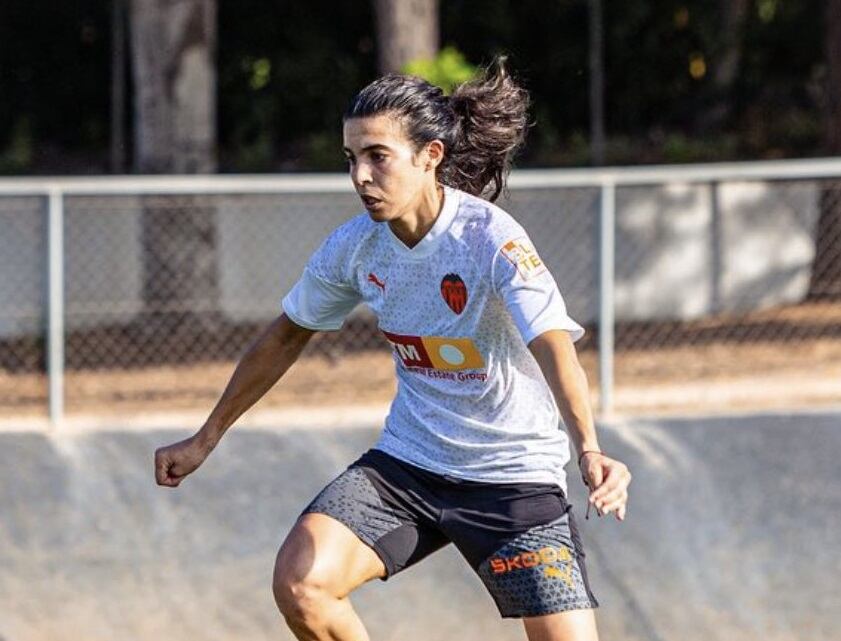 Claudia Florentino, durante un partido con el Valencia.