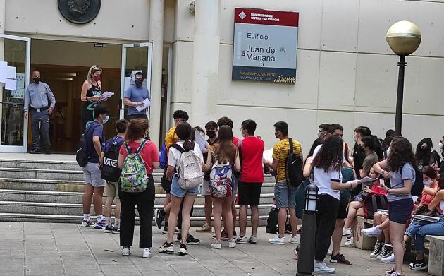 Imagen de uno de los llamamientos durante la realización de las pruebas en el Campus de Ciudad Real