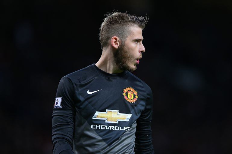 De Gea, durante un partido con el United