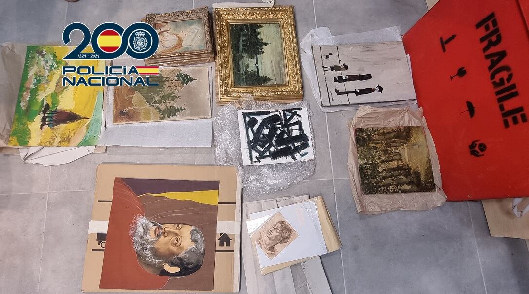 Algunas de las piezas recuperadas en Málaga