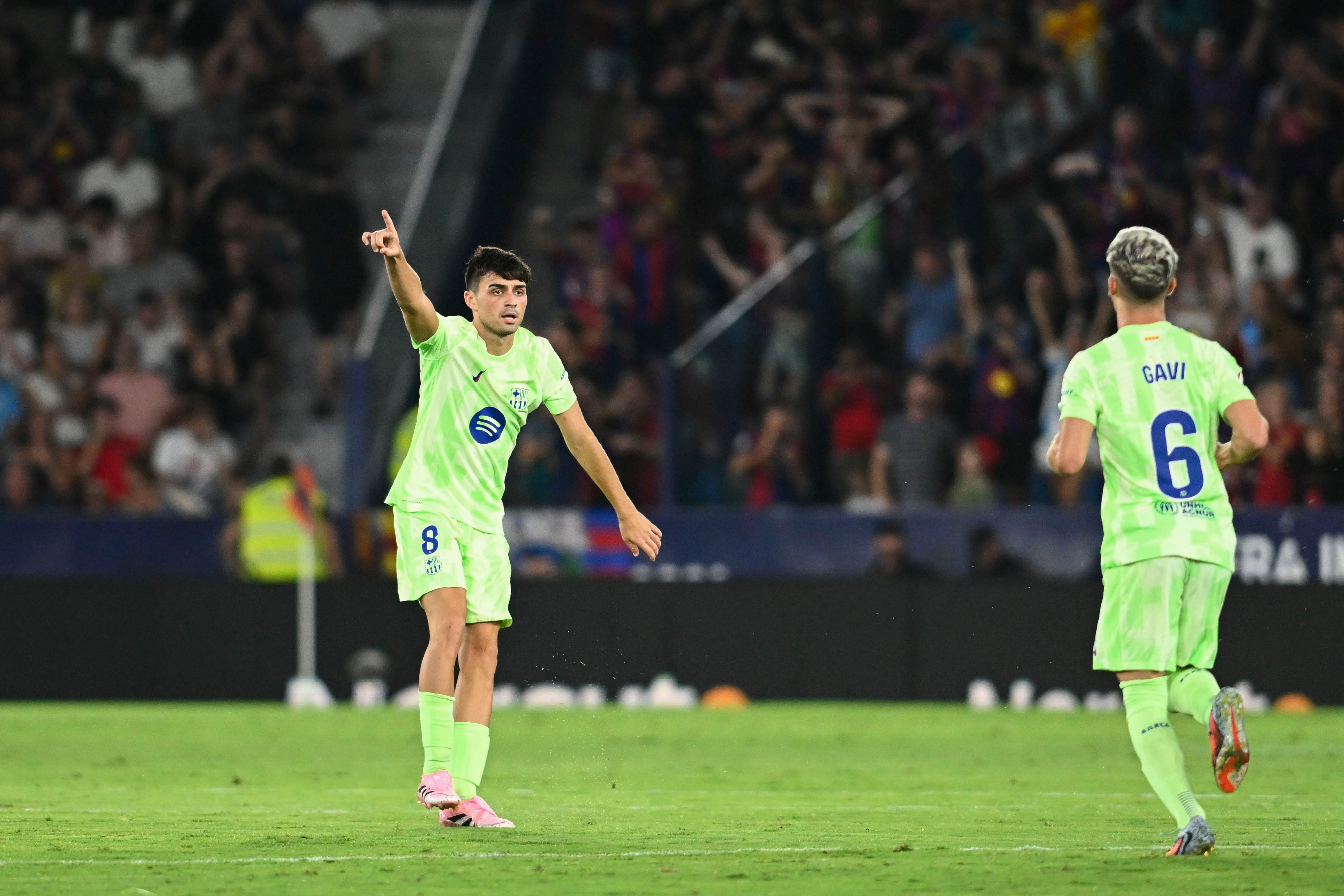 Pedri, en el Levante UD-FC Barcelona de la segunda jornada de LaLiga