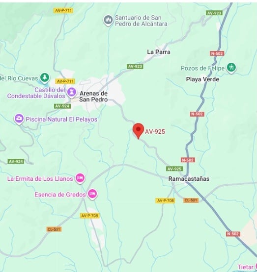 El accidente tuvo lugar en la AV-925