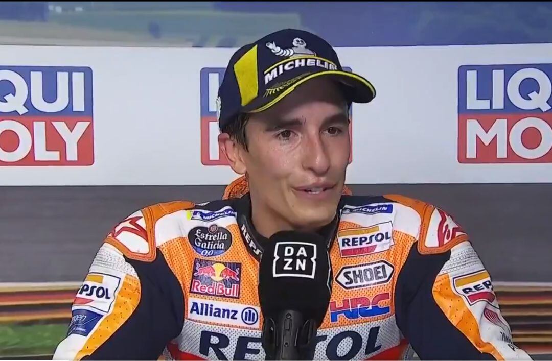 Marc Márquez al finalizar el Gran Premio de Alemania