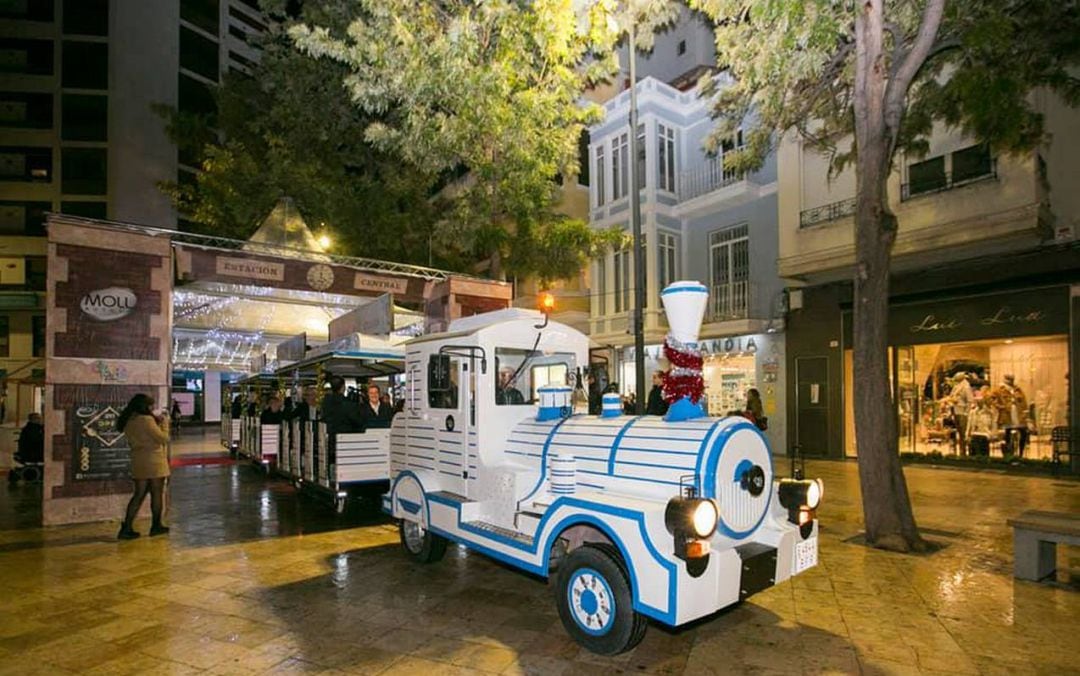 Trenet de Navidad del centro de Gandia 