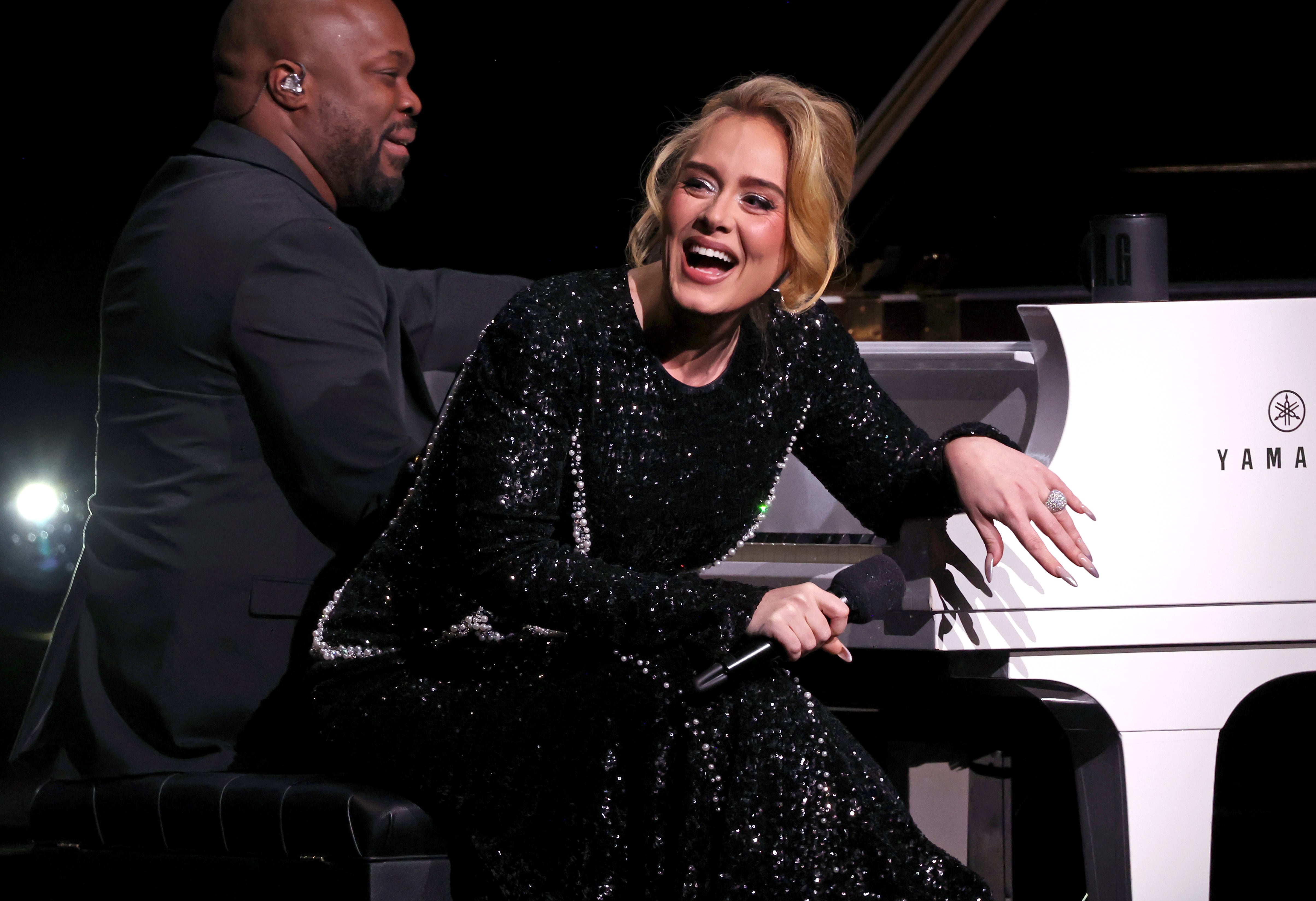 Adele durante uno de sus conciertos en Las Vegas el pasado mes de enero