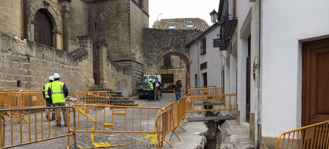 Obras en el casco antiguo de Baeza