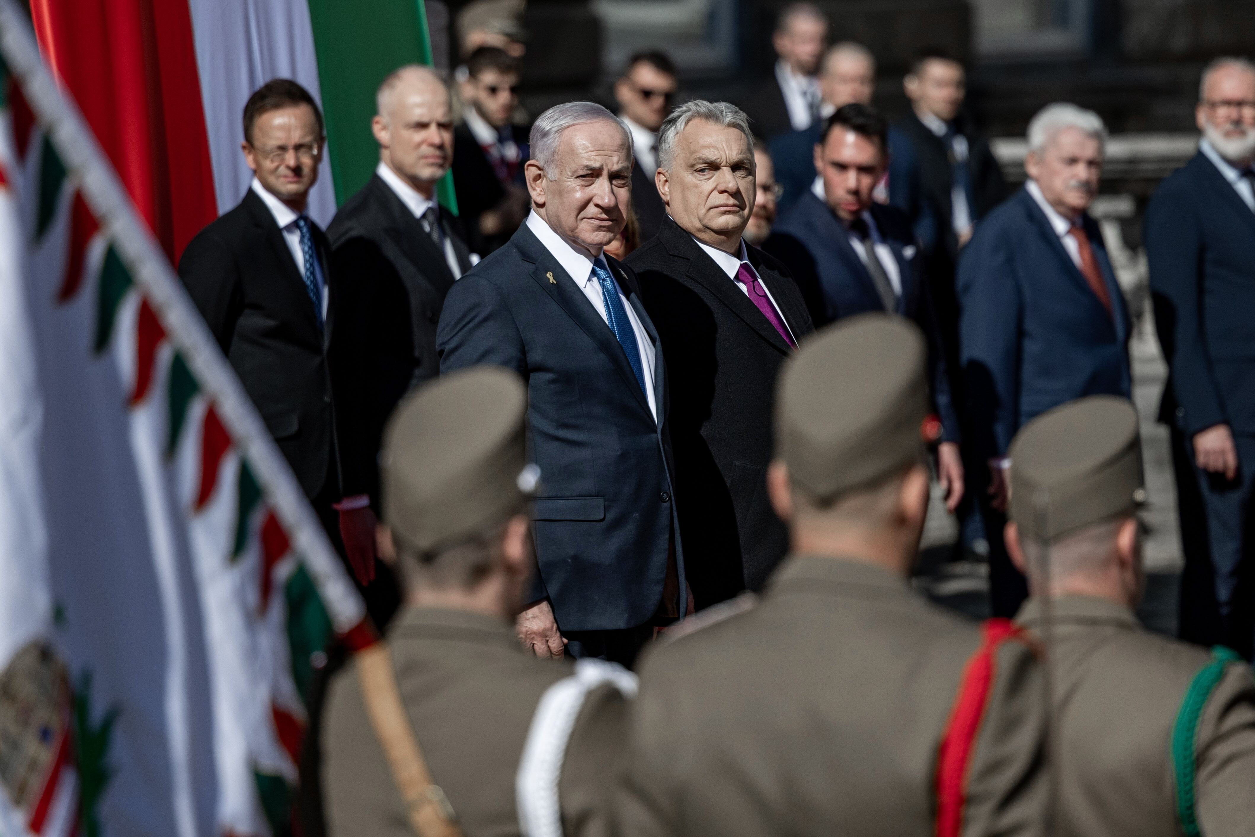 Benjamín Netanyahu junto a Viktor Orbán este jueves en Budapest