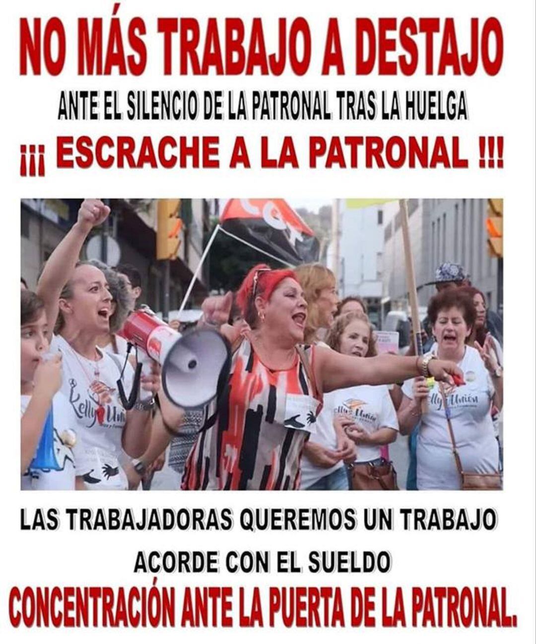 Cartel de la concentración de este lunes 