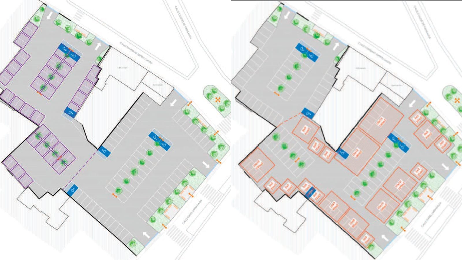 Plano de cómo será el nuevo espacio para el recinto ferial y el mercadillo semanal de Fuensalida (Toledo)