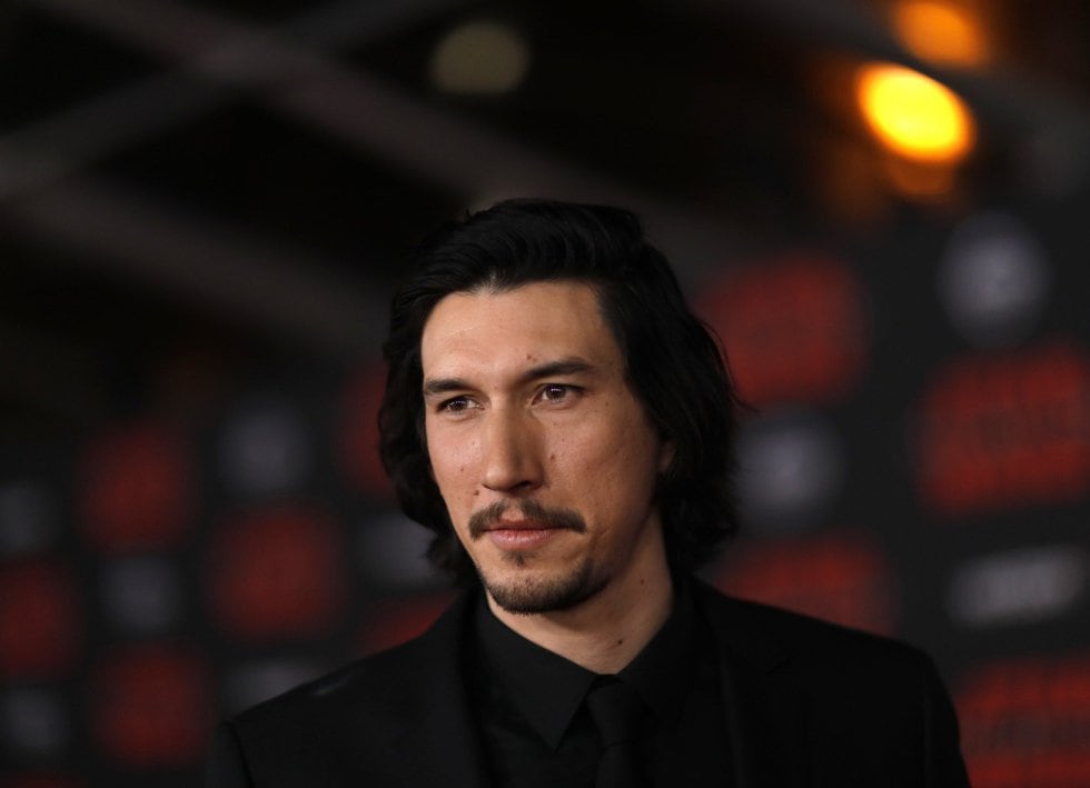 Adam Driver en la premier de la última película de Star Wars