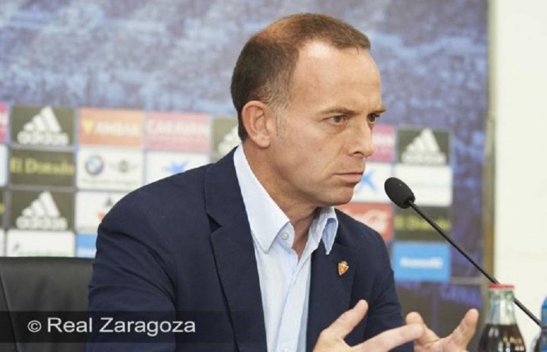 El presidente Christian Lapetra en la sala de prensa