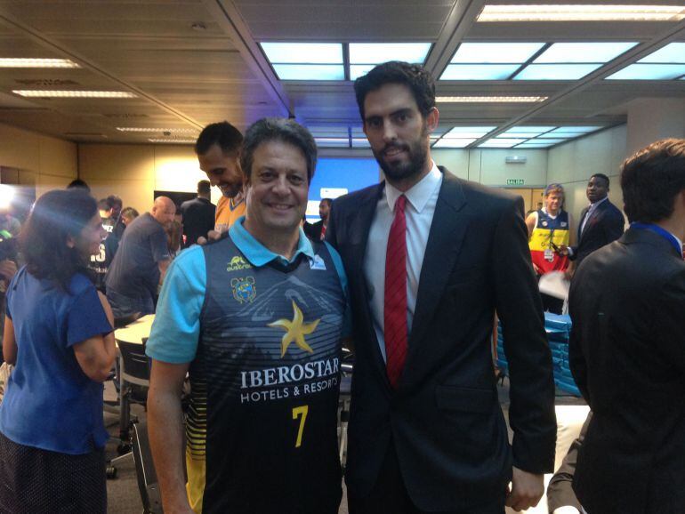 Carmelo Cabrera y Javier Beirán, en la presentación de la Liga 