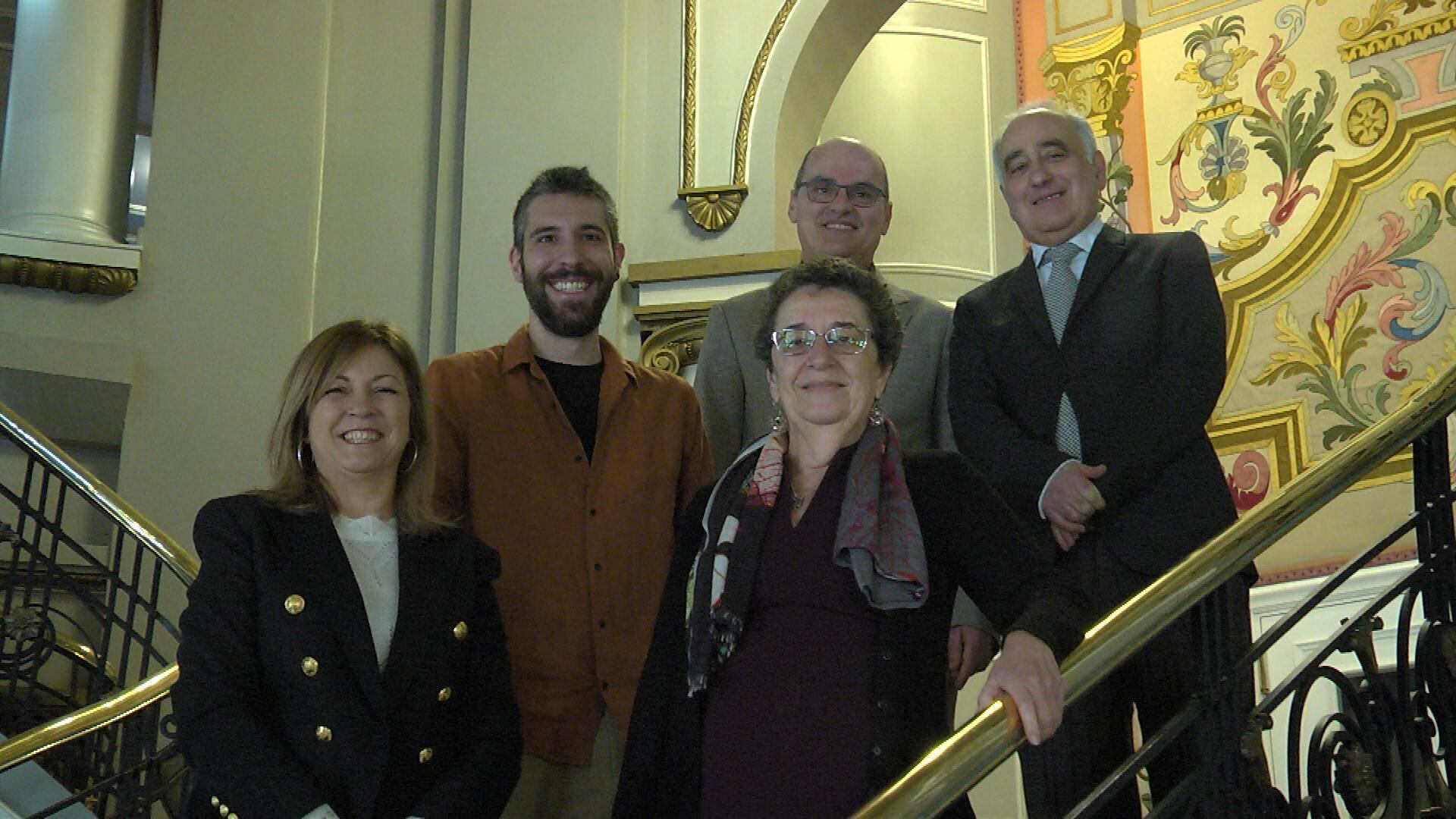 Marité Cores, Brais González, Rosario Álvarez, Alejo Amoedo y Maximino Zumalave.