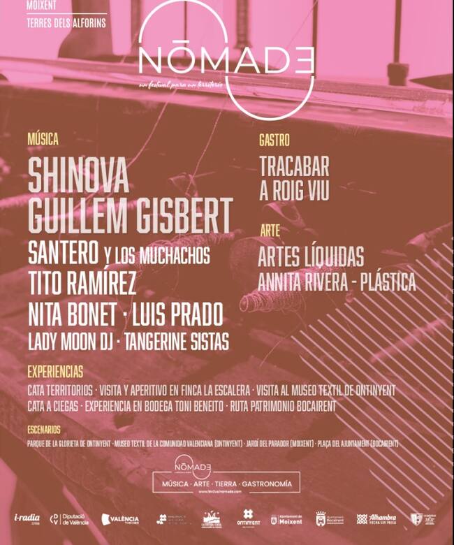 Cartell del festival Nómade Ontinyent-Alforins
