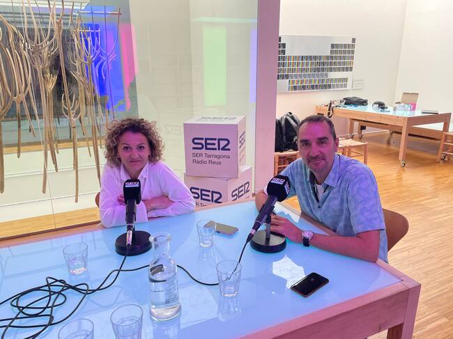 Mariona Rendée, propietària del celler Rendée Masdeu, i Albert Carreras, responsable d'activitats del Museu de la Vida Rural de l'Espluga