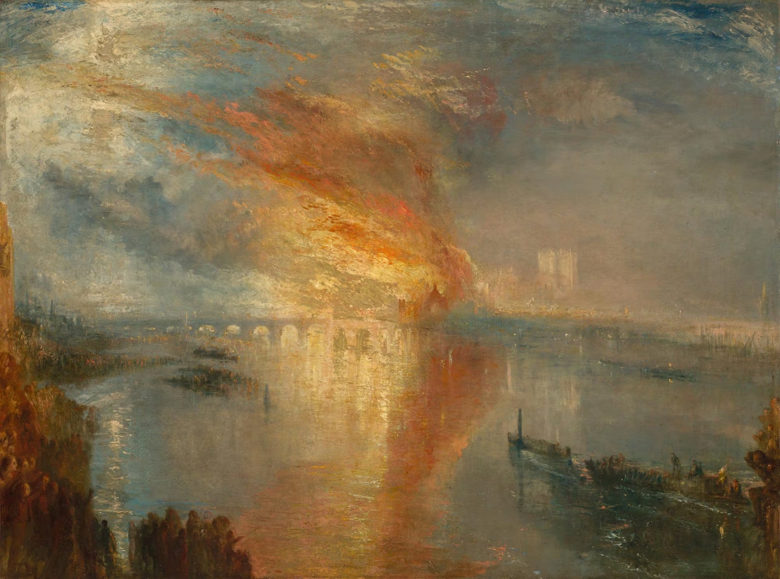 'El Incendio de las Cámaras de los Lores y los Comunes' de Turner