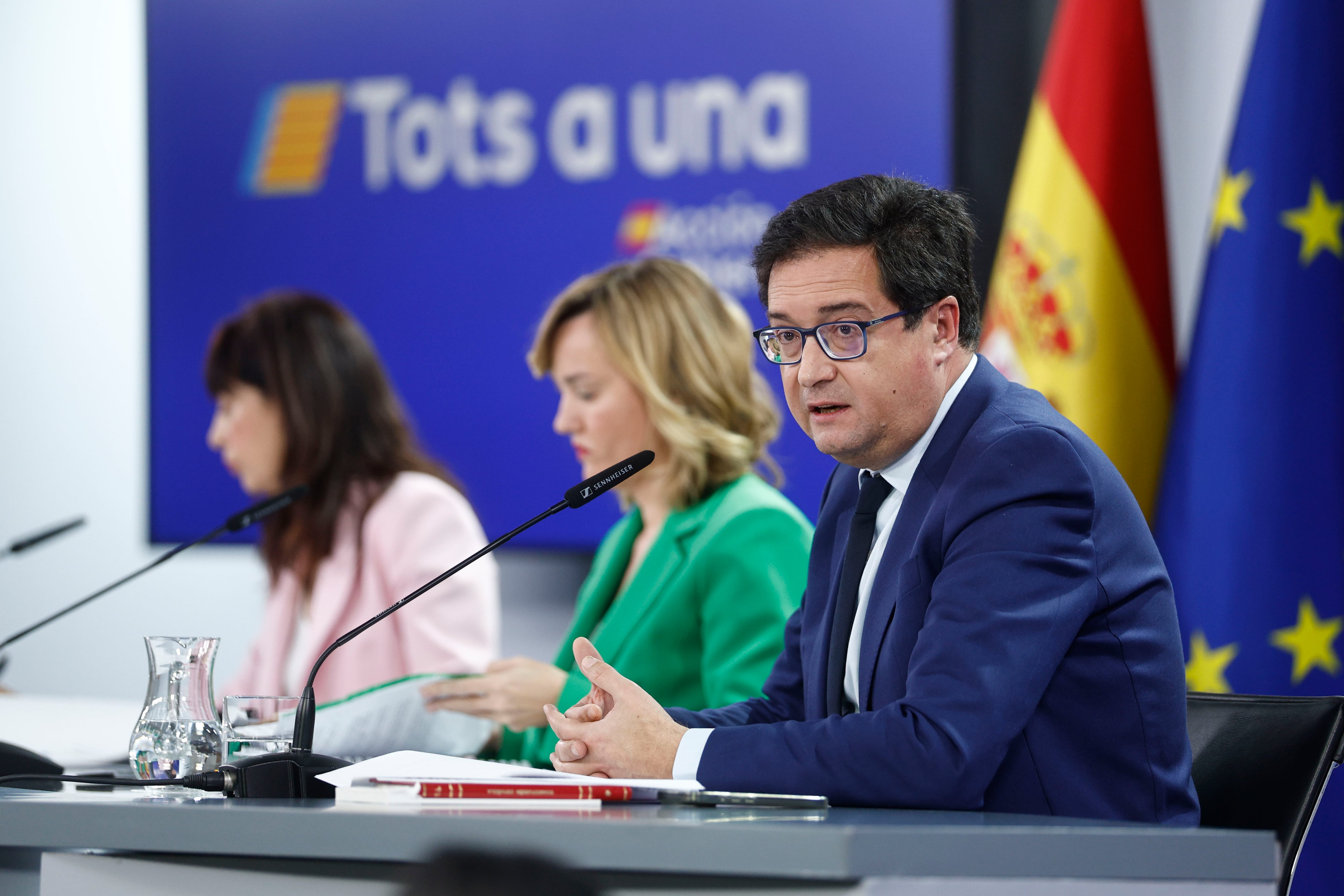 El ministro de Transformación Digital, Óscar López, en una rueda de prensa tras el Consejo de Ministros de la semana pasada