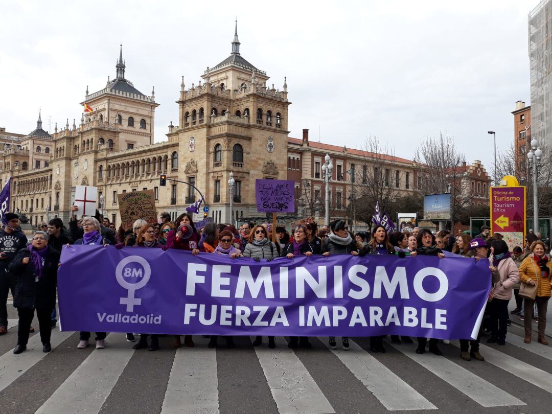 Un momento de la manifestación celebrada en Valladolid