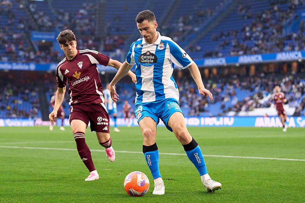 Jaime Sanchez, durante el encuentro frente al Albacete. 