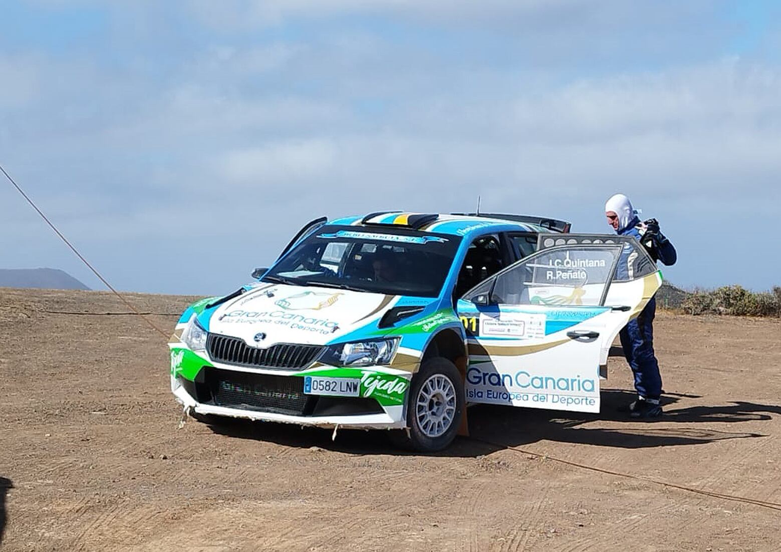 Juan Carlos Quintana y Rogelio Peñate en un momento de la competición.