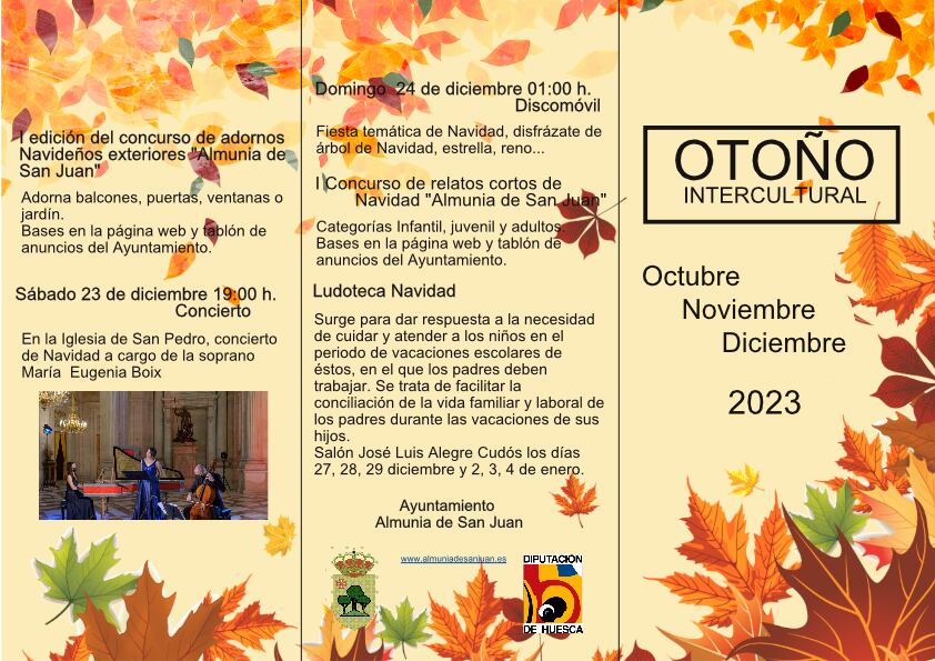 Actos de la agenda cultural de otoño en la Almunia de San Juan