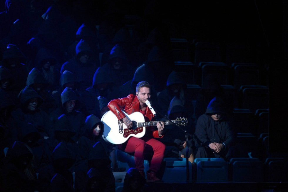 El cantante colombiano J Balvin actúa en la gala de Los Grammy Latino en Las Vegas (Estados Unidos) ayer, jueves 20 de noviembre de 2014