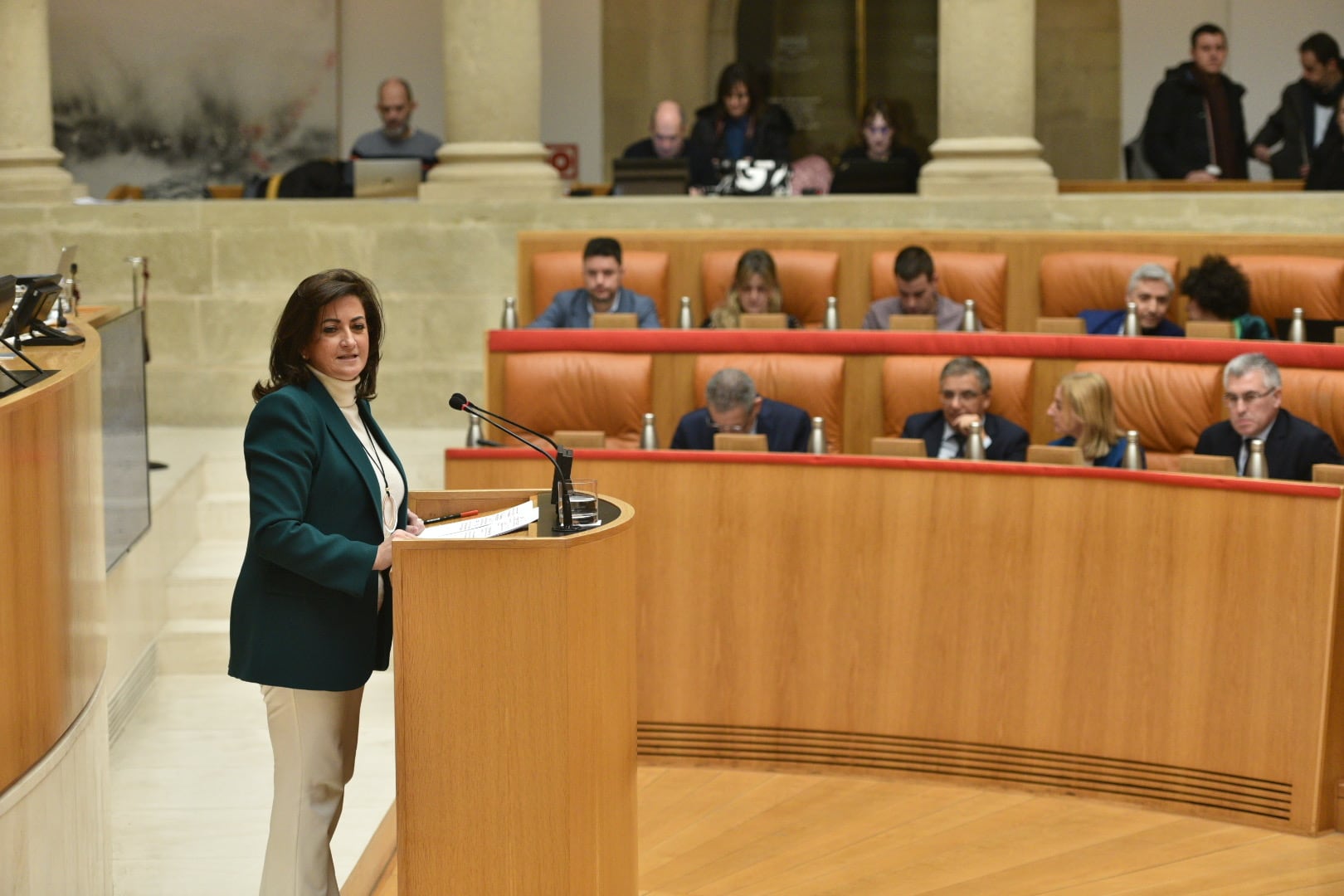 Intervención de la presidenta de La Rioja, Concha Andreu, en el Parlamento.