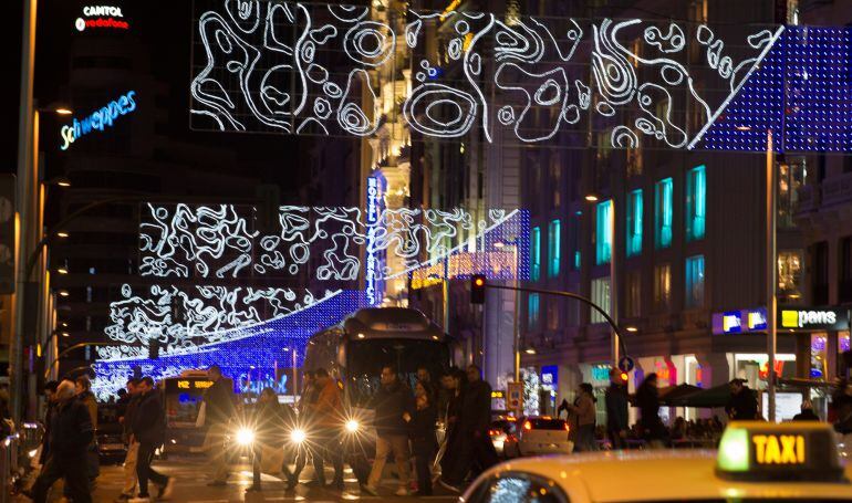 La Gran Vía de Madrid.