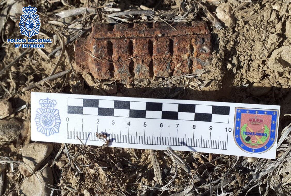 Granada encontrada en la zona de Loreto