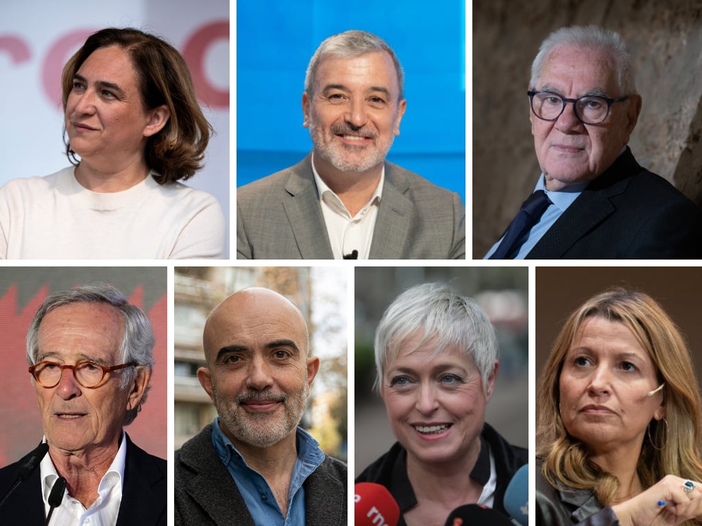 Siete de los principales candidatos a la alcaldía de Barcelona.